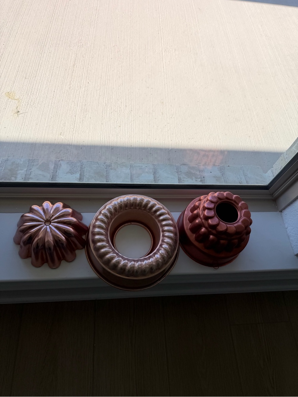 Set of 3 Decorative Copper Bundt and Mold Pans